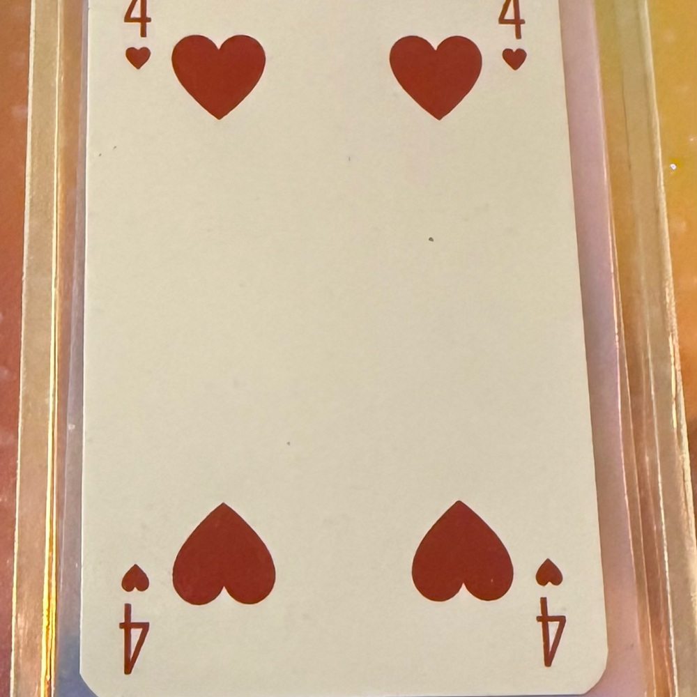 LV LOUIS VUITTON Four of Hearts Playing Card